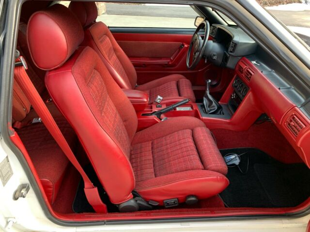 1988 White Ford Mustang Hatchback