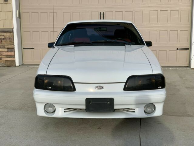 1988 White Ford Mustang Hatchback