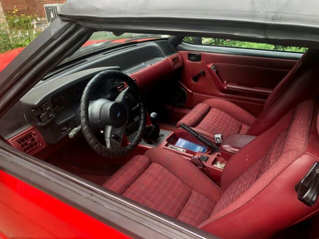 1988 Red Ford Mustang Convertible