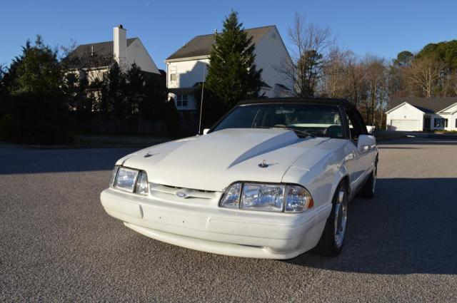 1988 White Ford Mustang Convertible