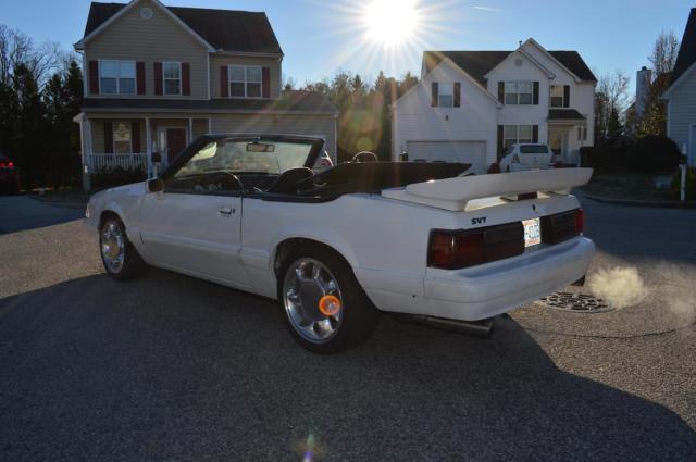 1988 White Ford Mustang Convertible