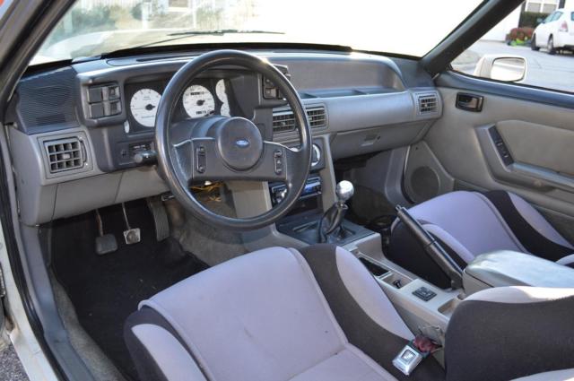 1988 White Ford Mustang Convertible