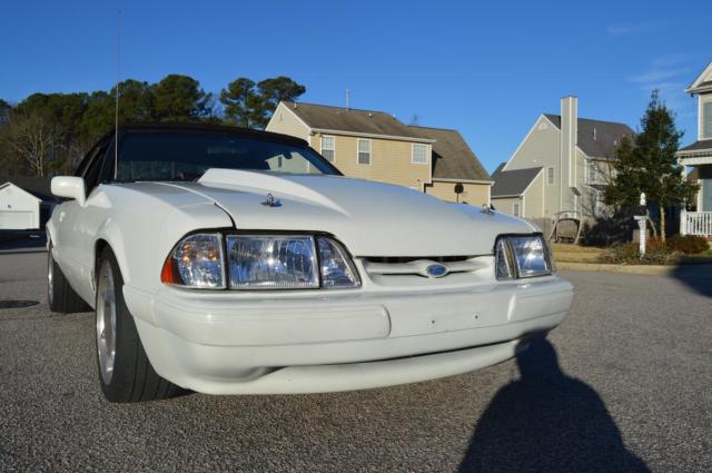 1988 White Ford Mustang Convertible