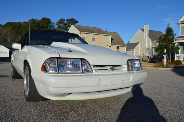 1988 White Ford Mustang Convertible