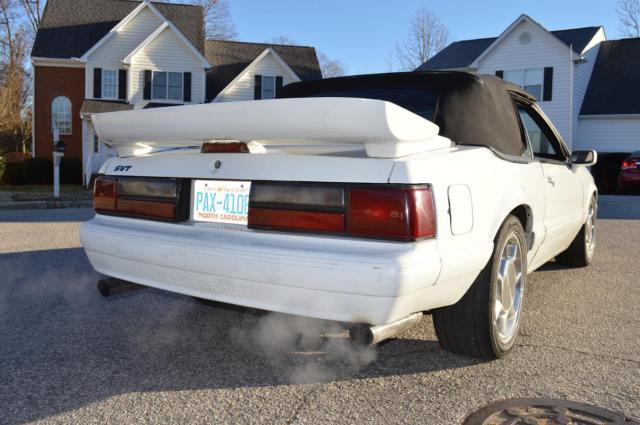 1988 White Ford Mustang Convertible