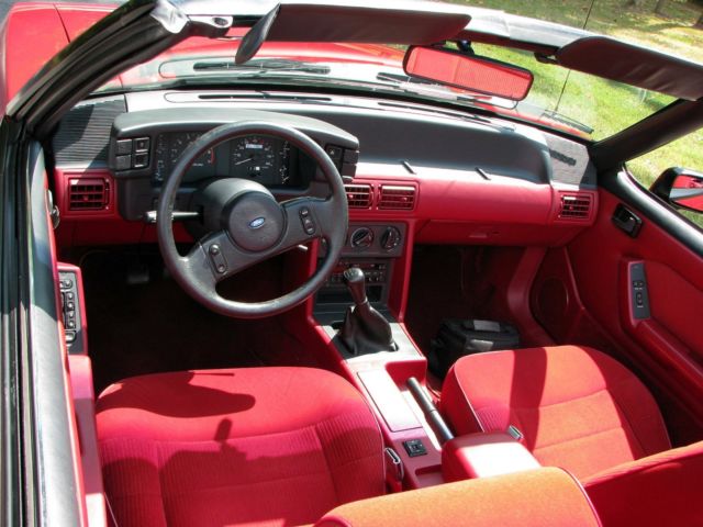 1988 Red Ford Mustang