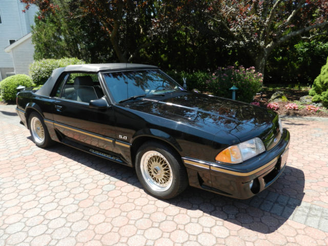 1988 Burgundy Ford Mustang Convertible