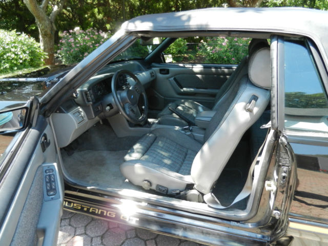 1988 Burgundy Ford Mustang Convertible