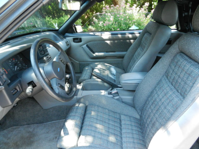 1988 Burgundy Ford Mustang Convertible