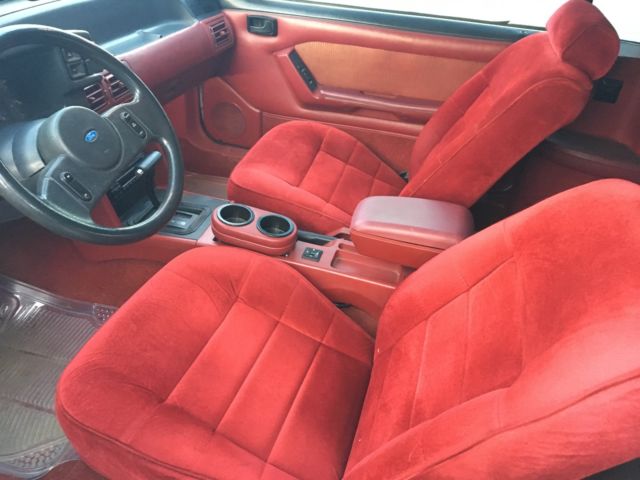 1988 White Ford Mustang Convertible