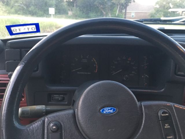 1988 White Ford Mustang Convertible