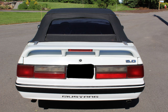 1988 White Ford Mustang Convertible