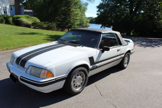1988 White Ford Mustang Convertible