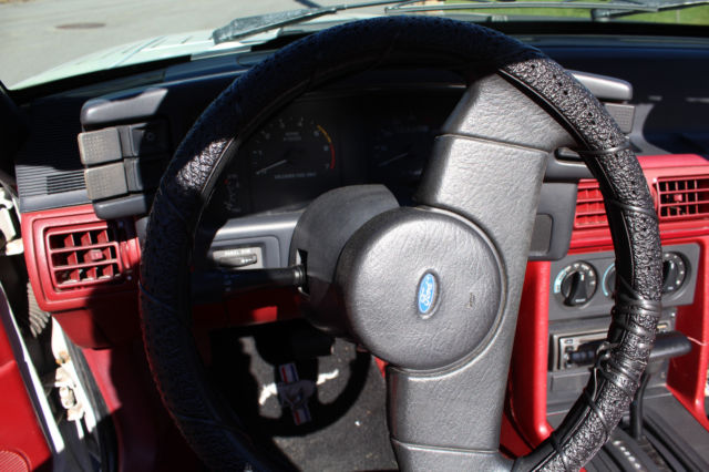 1988 White Ford Mustang Convertible