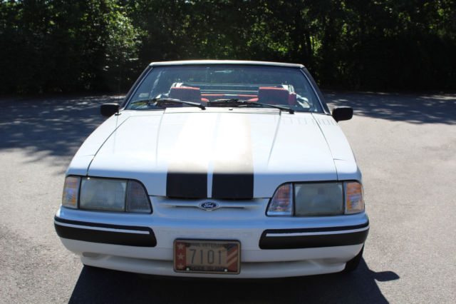 1988 White Ford Mustang Convertible