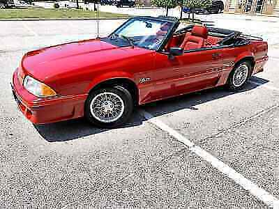 1988 Red Ford Mustang Convertible