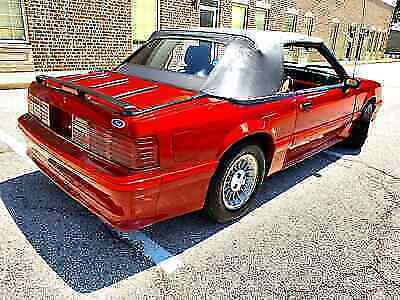 1988 Red Ford Mustang Convertible