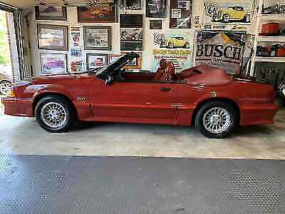 1988 Red Ford Mustang Convertible