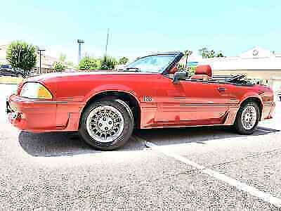 1988 Red Ford Mustang Convertible