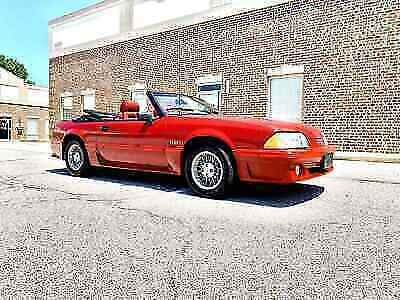 1988 Red Ford Mustang Convertible