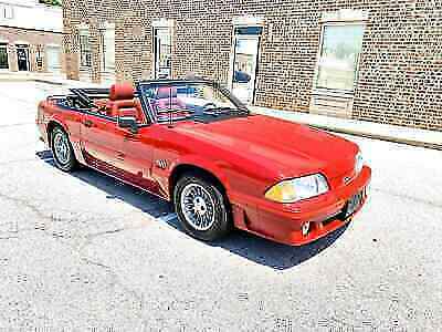 1988 Red Ford Mustang Convertible