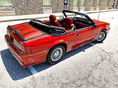 1988 Red Ford Mustang Convertible