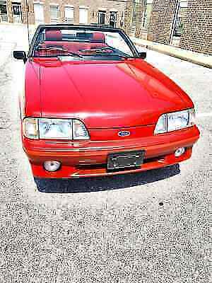 1988 Red Ford Mustang Convertible