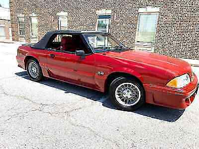 1988 Red Ford Mustang Convertible