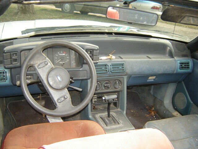 1988 White Ford Mustang Convertible