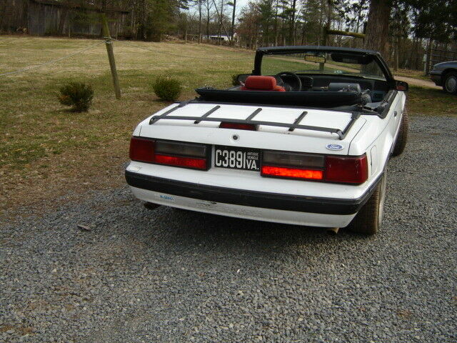 1988 White Ford Mustang Convertible