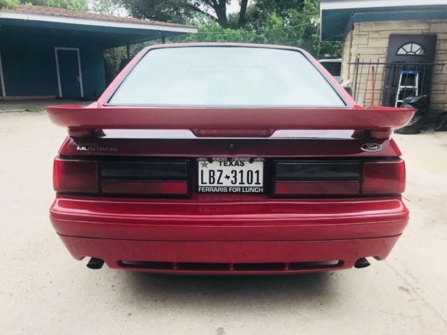 1988 Red Ford Mustang Hatchback