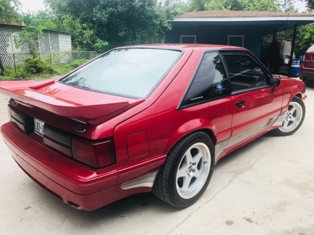 1988 Red Ford Mustang Hatchback