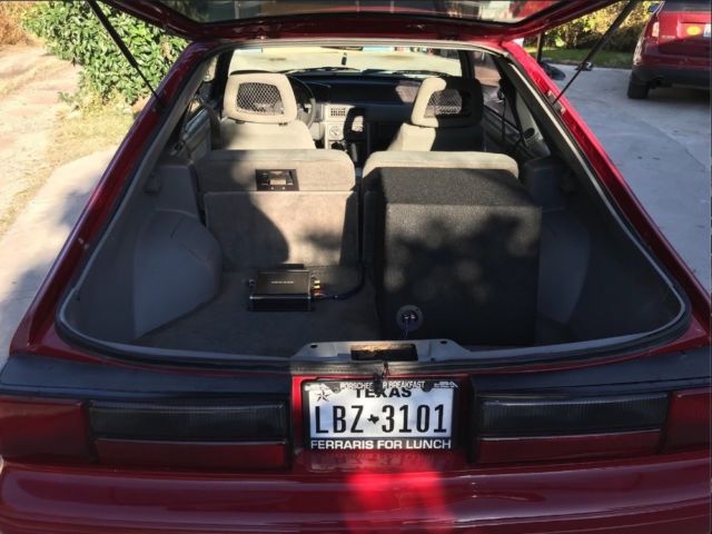1988 Red Ford Mustang Hatchback