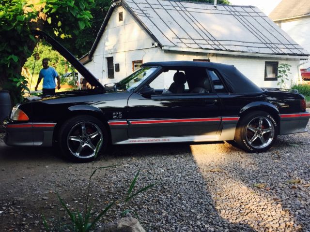 1988 Black Ford Mustang Convertible