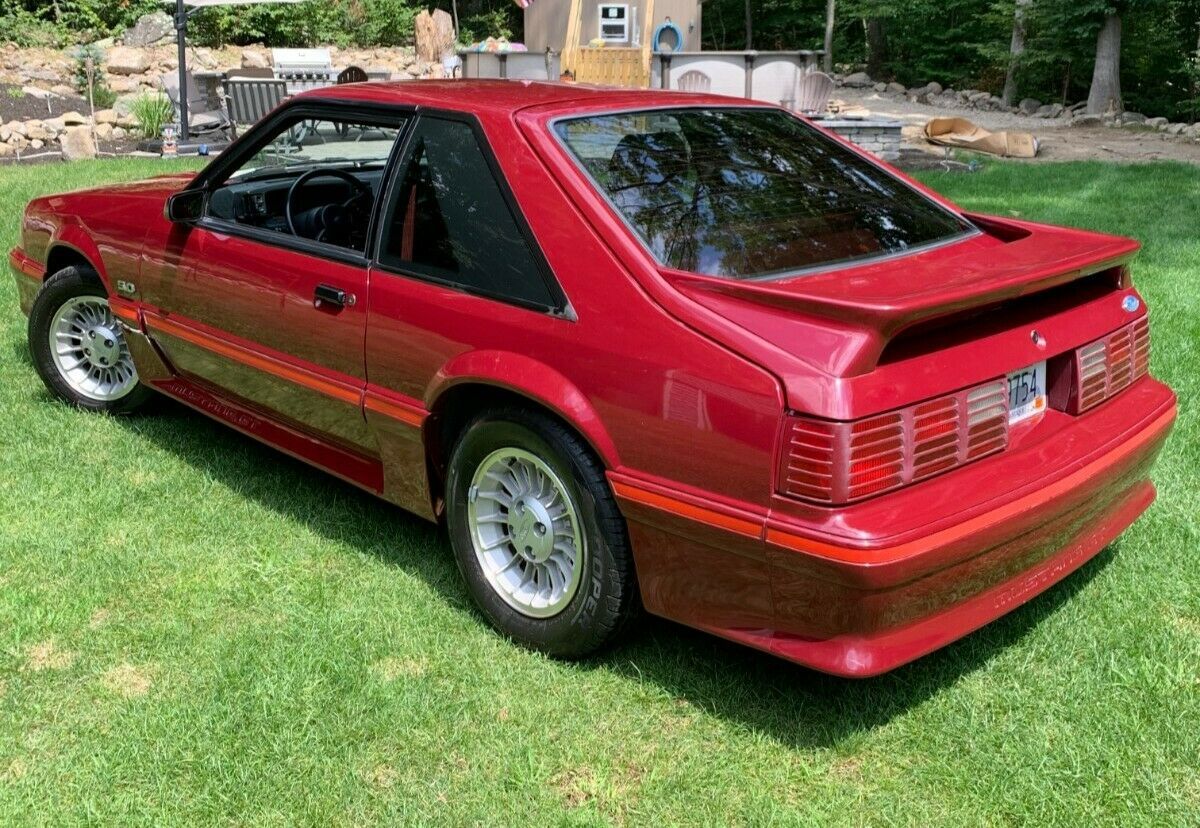 1988 Red Ford Mustang Hatchback