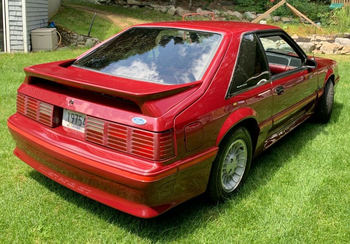 1988 Red Ford Mustang Hatchback
