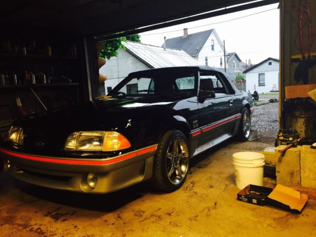 1988 Black Ford Mustang Convertible