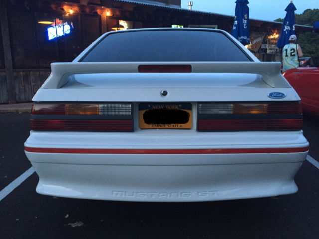 1988 White Ford Mustang Hatchback