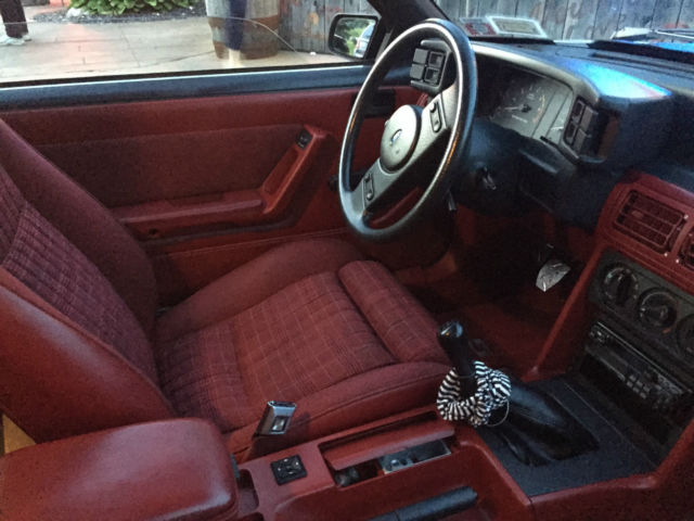 1988 White Ford Mustang Hatchback