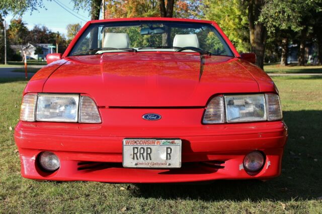 1988 Red Ford Mustang Convertible