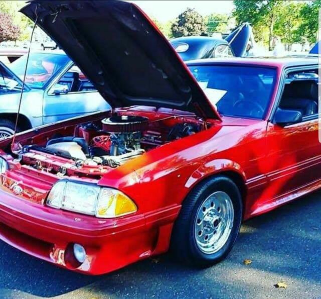 1988 Red Ford Mustang