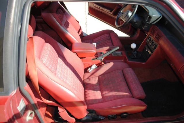 1988 Burgundy Ford Mustang