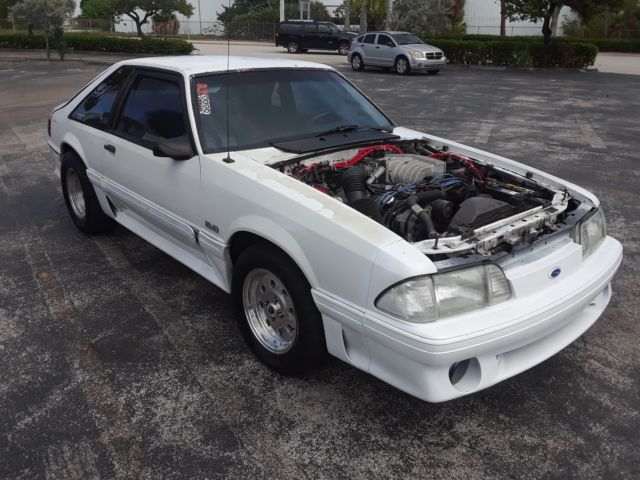 1988 White Ford Mustang Hatchback