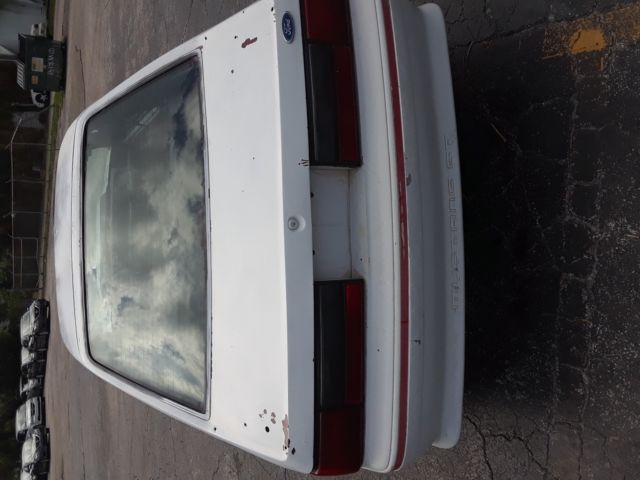 1988 White Ford Mustang Hatchback