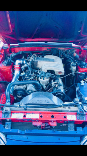1988 Red Ford Mustang Convertible
