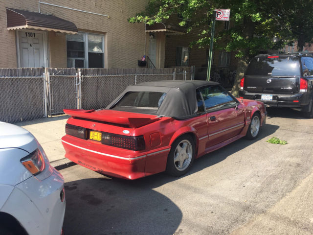 1988 Red Ford Mustang Convertible