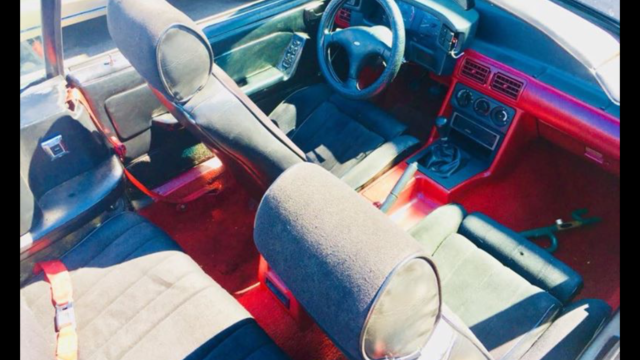 1988 Red Ford Mustang Convertible