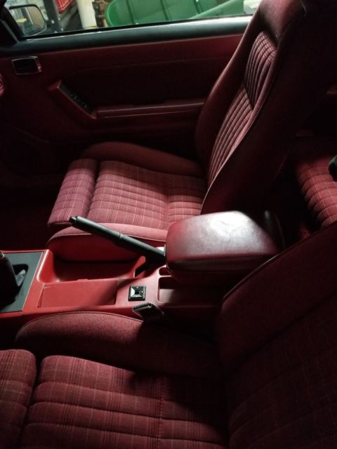 1988 White Ford Mustang Hatchback