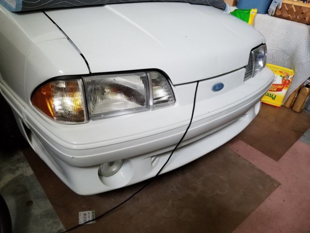 1988 White Ford Mustang Hatchback