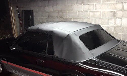 1988 Black w Silver Ford Mustang Convertible